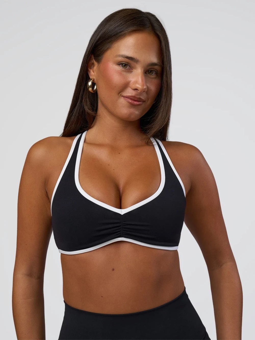 LSKD luminous sports bra black and white - small